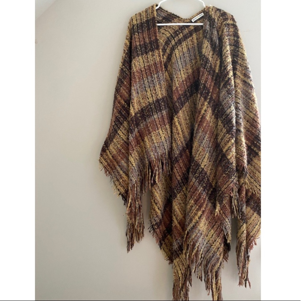 Soft knitted poncho Shawl